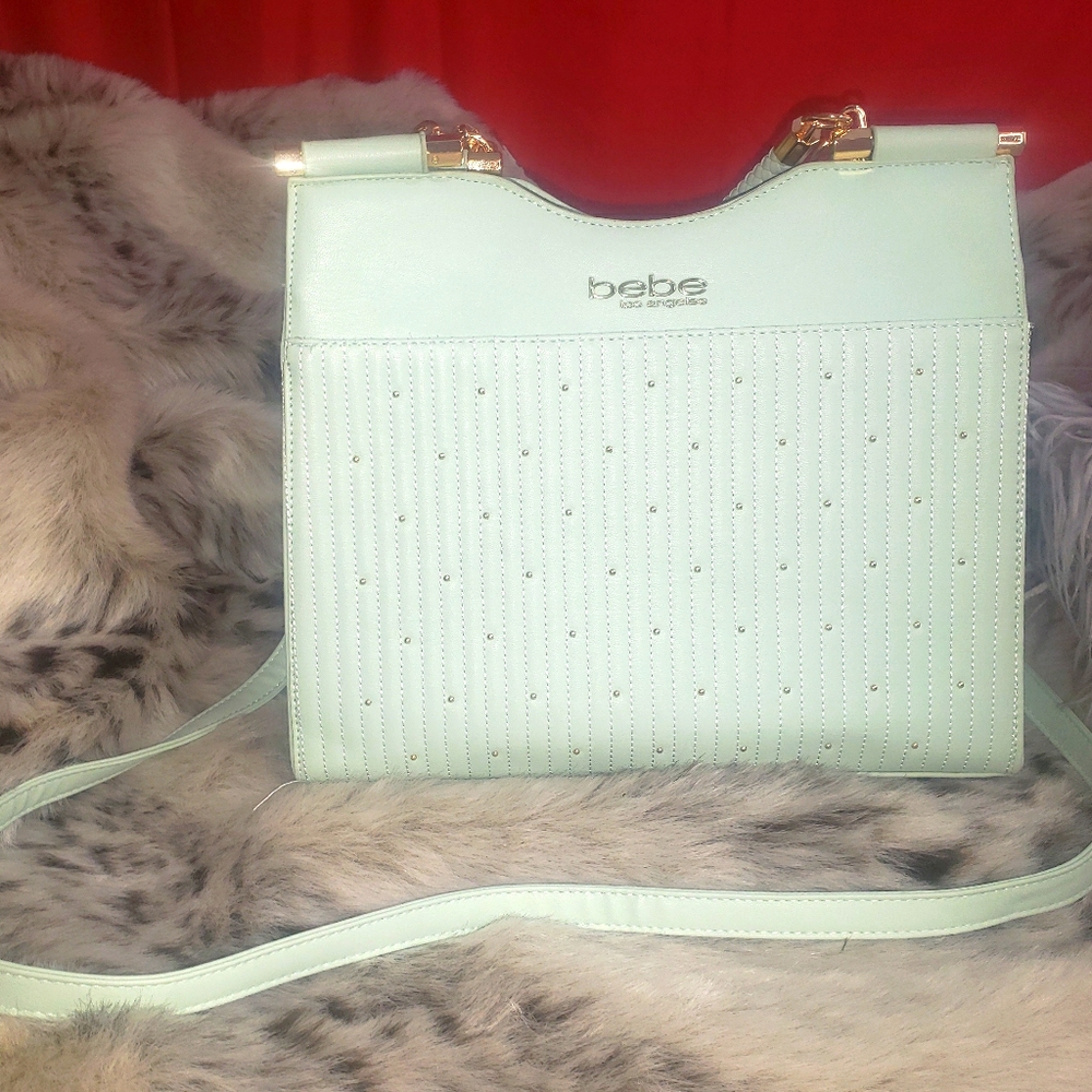 Mint Green Aliah Stud Bebe Los Angeles Purse